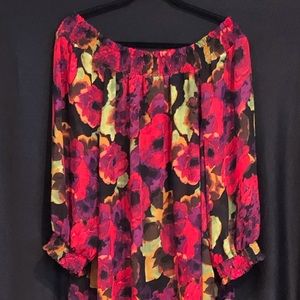 Lane Bryant 26/28 sheer floral blouse.
